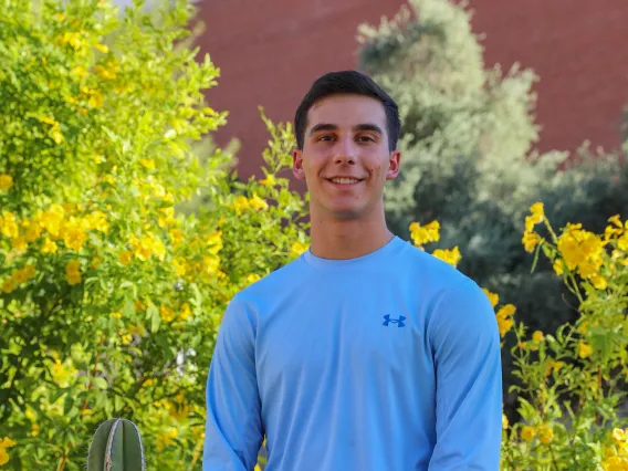 Malcolm Barrios, undergraduate research technician in the School of Natural Resources and the Environment