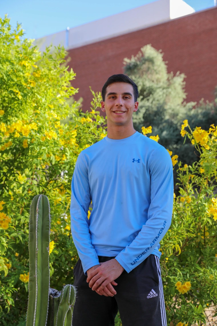 Malcolm Barrios, undergraduate research technician in the School of Natural Resources and the Environment